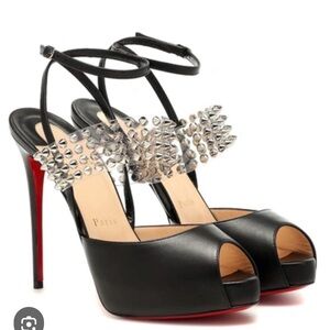 Elegant Black Christian Louboutin Levita Girl Stiletto Heels 120mm